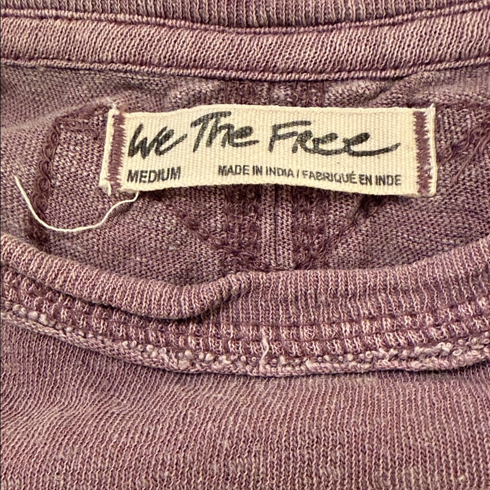 Free People We The Free Linen Blend Diego Tee Wine Grape - Picture 8 of 10